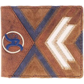 HOOEY Bi-Fold Leather Men's Wallet (Hands-Up - Sunset Serape)
