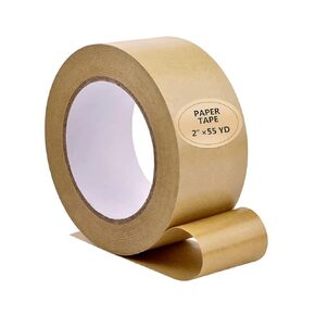 TooCust Kraft Paper Tape Self Adhesive,2" X55YD,Brown Paper Tape, Biodegradable Brown Packing Tape,Paper Packing Tape with Strong Adhesive,12 Rolls