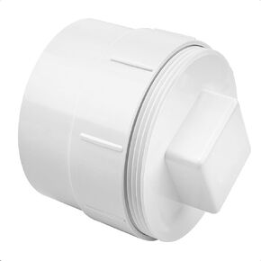 6" PVC Sewer Cleanout Cap, DWV Sewer Cleanout Cap Adapter with Plug for Drainage Pipe Fitting