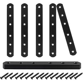 16 Pcs 3 Inch Straight Bracket, Stainless Steel Flat Mending Brace, Silver Connector Plate with Mounting Screws & Screwdriver for Furniture Repair, Fixing