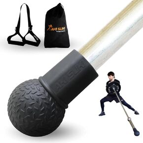 Landmine Attachment for Barbell, with Portable Strap Handle Accessory, Barbell Bomb for Press Row Spin Split Squats, Durable Rubber Landmine Bomb Attachment, Fits 2 Inch Olympic Bars