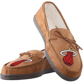 FOCO Miami Heat NBA Mens Moccasin Slippers - M
