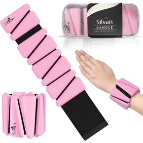 Wrist weights bangles set of two (1lb each)Ankle Weights for Women - 1lb Pair | Adjustable Wrist and Ankle Bangles for Yoga, Walking, Running, Barre, Pilates, Cardio & Aerobics | Premium Weighted Bands for Men & Women | Home & Gym Workouts