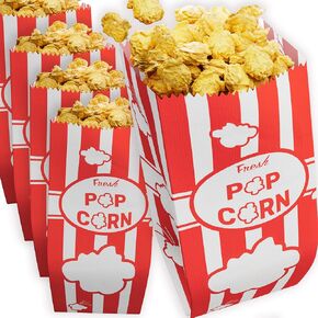CUSINIUM 1oz Christmas Red Paper Popcorn Bags (150-pack) - Carnival Theme - Customizable