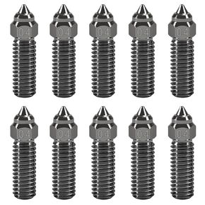 UMLIFE10PCS 3D Printer Hardened Steel Nozzles 0.4mm, High-Speed Printing and High Flow Extruder Nozzles for K1, K1 Max, CR-M4, CR-10 SE 3D Printers