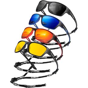 KALIYADI Mens-Sunglasses Polarized Sunglasses Men: Sports Men's Sunglasses with UV400 Protection for Driving Cycling Fishing