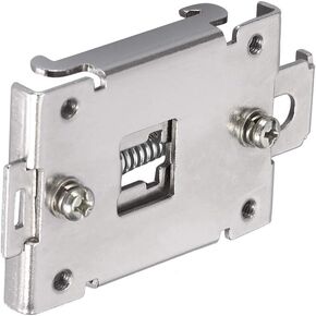 Oumefar DIN Rail Mounting Clip with Screws,1PCS 35MM DIN Rail Mount Fixed Solid State Relay Clip Clamp With 2 Mounting Screws for Single Phase Solid State Relay Rail Mounting