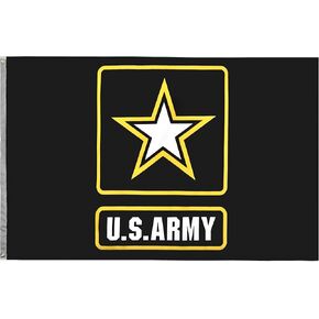 RainRoad US Army Military Flag 3x5 ft, Printed Polyester US Military Banner for Inside/Outside Use, Brass Gromme(Army Military Flag) …