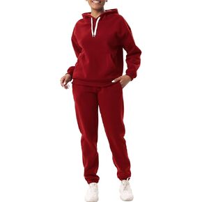 Facitisu 2 Piece Sets for Women Oversized Loungewear Womens sweat suit Hoodies and Sweatpants