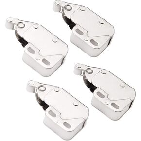4 x Spring Loaded Mini Tip Push Catch Release Latch Caravan Boat Cupboard Door Cabinet Latch Lock Set for Cupboard Cabinets Door Craft Slide Drilling, Push to Open Touch Release Lock Spring