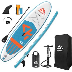 AKASO Inflatable Paddle Board, Inflatable Stand Up Paddleboard, Paddle Board for Adult