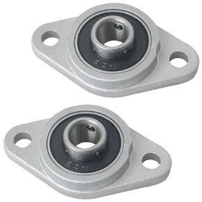 2PCS Zinc Alloy Miniature Bearing Housing 8mm/0.3in Flange Bearing Housing Self Aligning Bearing Housing Bearing Used in Machinery Electricity Mining Metallurgy Textile Agriculture