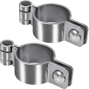 304 Stainless Steel Thick Gate Hinges, Heavy Duty Chain Link Fence Parts, 2Pack Chain Link Fence Gate Frame Hinge for 1-3/8'' Outer Diameter Post/Pipe, Female Gate Hinge with 5/8''