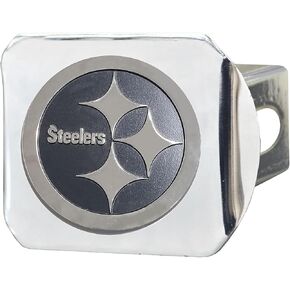 Pittsburgh Steelers NFL Metal Hitch Cover with 3D Colored Team Logo by FANMATS - Unique Molded Design – Easy Installation on Truck, SUV, Car - Ideal Gift for Die Hard Football Fan