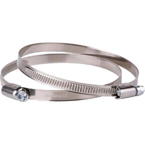 (Pack of 2) Stainless Steel Hose Clamps, Adjustable Clamps, Worm Gear, Adjustable Diameter 3.14-3.93" (80-100 mm) Hose Clamp