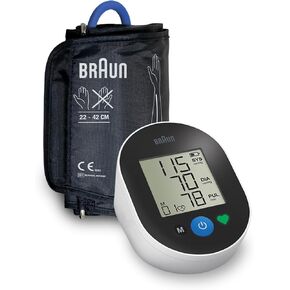 Braun ExactFit™ 2 Blood Pressure Monitor for Home Use - Accurate Blood Pressure Machine, Color-Coded Results, Large Display BP Monitor, Universal Upper Arm Cuff, 30 Memory Slots, FSA and HSA Eligible