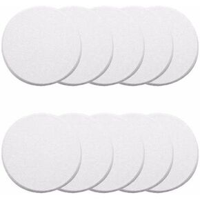 Wideskall® White Round Door Knob Wall Shield Self Adhesive Protector (3" inch Standard Size, 10.00, Count)