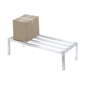 Channel ADE2042 Heavy-Duty Tubular Dunnage Rack, Promo Series, 2000 lb. Capacity, 20" D x 42" W x 12"H, Aluminum, For Walk-In Freezers, Refrigerators and Dry Storage Areas, NSF, Made in USA