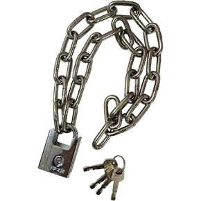WANLIAN Bike Lock Chain,Motorcycle Chain Lock,uncuttable Chain and Lock,for Motorcycles, Bicycle Chain Lock, Fences, Glass Doors, Safety Chain Locks (6x500mm)