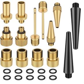14PCS Bicycle Valve Adapter, Bicycle French Valve Adapter AV DV SV Bicycle Valve Adapter Accessories with Sealing Ring for Bicycle Pump