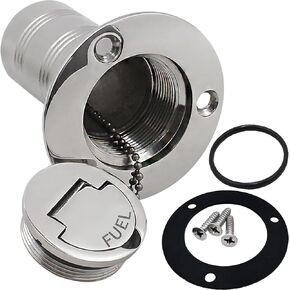 YANYUCB Boat Deck Fuel/Gas/Water/Diesel/Waste Filler with Keyless Cap(1-1/2 inch,2inch),316 Stainless Steel Boat Deck Hardware