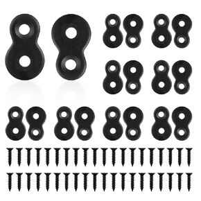 Figure 8 Fastener, 20 Pcs Figure 8 Table Top Fastener Heavy-Duty Hardware Desktop Connectors 8 Figure Bracket with Screws Black Table Top Fasteners Clip Desktop Connector Bracket for Wood Tops