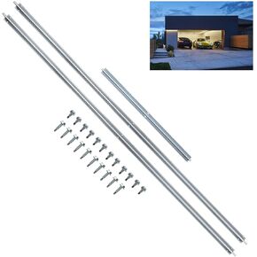 16FT Garage Door Hurricane Brace Kit ,16 Foot Garage Door Strut Reinforcement, 16' Garage Door Top Brace Bracket Kit, 16 FT Garage Door Hurricane Support Bracket, Garage Door Strut 16 Foot