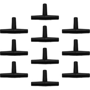 Plastic Hose Barb Fittings, 3/16" T Shaped 3 Way Barb Fitting Plastic Black, 10 Pcs