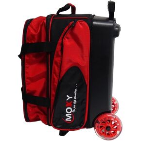 Bowlerstore Products Moxy Blade Premium Double Roller Bowling Bag- Red/Black