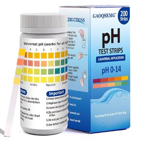 Universal pH Test Strips 0 to 14, 200 Strips pH Strips for Urine & Saliva, pH Paper for Body pH Testing - Acid Alkaline Litmus Paper pH Test Strips