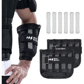 Wrist Weights A Pair of 4 Lbs for Women Men Adjustable BeatBoost Arm Weight Set for Walking Pilates Exercise Workout Gym Aerobics