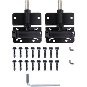 Self Closing Hinges for Vinyl/Wooden Door, Easy to Install and Adjust, Provides Smooth and Quiet Operation, Heavy Duty Made, Pack of 2,Black