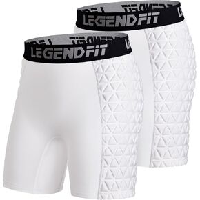 Women Softball Padded Shorts Compression Sliding Underwear for Baseball Football Lacrosse Cricket - 2 Pack