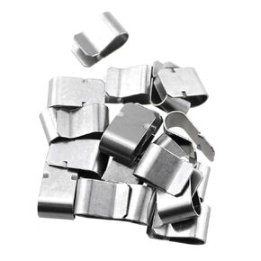 RLECS 20PCS 21.4x12mm Stainless Steel U Clip for Silver Stamping Part Hardware Accessories Pipe Clamp Suitable for Assembly Fastening Bonding and Welding in Metalworking
