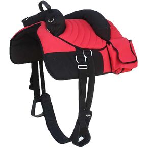 Horse Western Deluxe Bareback Trail Saddle Pad w/Pockets Girth Stirrups 39TS07