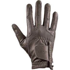 Uvex Stretchable & Breathable Horse Riding Gloves (Western/English) for Women & Men, ventraxion, Brown, Size 9-10
