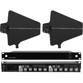 UHF Wireless Antenna Distribution System, Active Directional Antennas Wireless Microphone System with Antenna Paddle for Stage Performance,Wedding, Live Shows with Antenna Paddle, 3280FT