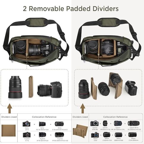 Camera Bag, Waterproof Camera Case with Tripod Holder, Camera Shoulder Bag for DSLR/SLR/Mirrorless Cameras, Crossbody Camera Sling Bags for Photography Women Men in Kuwait
