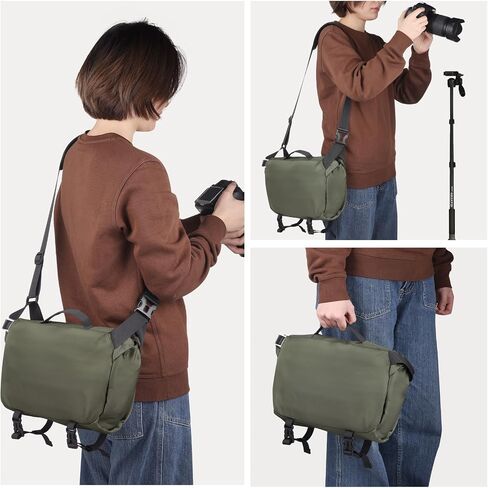 Camera Bag, Waterproof Camera Case with Tripod Holder, Camera Shoulder Bag for DSLR/SLR/Mirrorless Cameras, Crossbody Camera Sling Bags for Photography Women Men in Kuwait