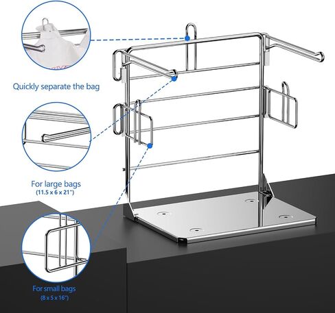 MSKT 2024 Latest Grocery Plastic Bag Holder for Grocery Bags Shopping Bag Dispenser Bag Stand Rack for Supermarket in Saudi Arabia