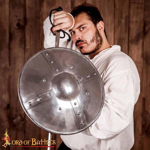 Lord of Battles Late Medieval Steel Buckler Archers Combat Buckler Shield Handmade Medieval Fencing Buckler Shield in Saudi Arabia
