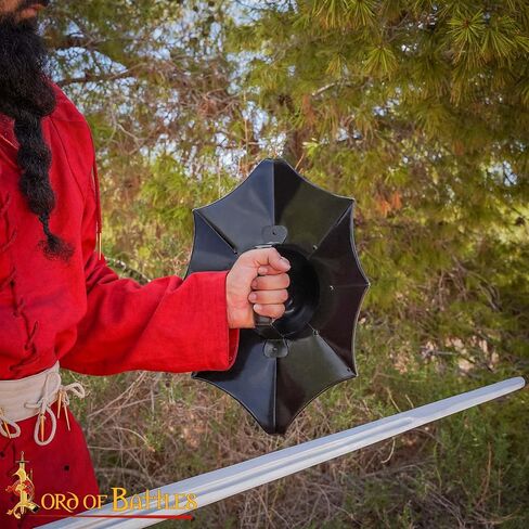 Lord of Battles Late Medieval Steel Buckler Archers Combat Buckler Shield Handmade Medieval Fencing Buckler Shield in Saudi Arabia