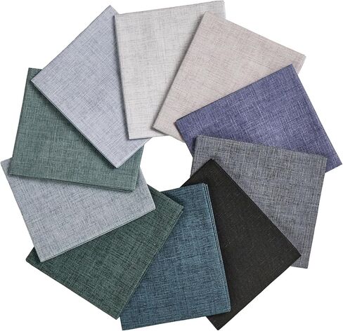Craftido - 10 خيارات من نغمات التويد الصناعي - حزم قماش اللحف القطنية ذات الألوان المتنوعة 10 قطع أرباع سمينة 18 بوصة × 21 بوصة - وزن متوسط ​​5.2 أونصة - لخياطة اللحف والخياطة والحرف اليدوية - أحادية اللون in Kuwait