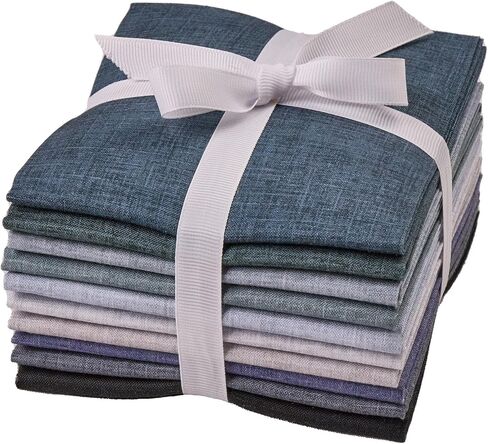 Craftido - 10 خيارات من نغمات التويد الصناعي - حزم قماش اللحف القطنية ذات الألوان المتنوعة 10 قطع أرباع سمينة 18 بوصة × 21 بوصة - وزن متوسط ​​5.2 أونصة - لخياطة اللحف والخياطة والحرف اليدوية - أحادية اللون in Kuwait