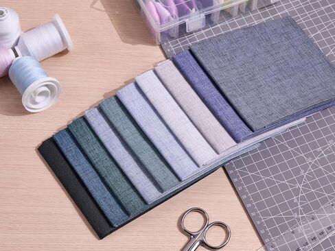 Craftido - 10 خيارات من نغمات التويد الصناعي - حزم قماش اللحف القطنية ذات الألوان المتنوعة 10 قطع أرباع سمينة 18 بوصة × 21 بوصة - وزن متوسط ​​5.2 أونصة - لخياطة اللحف والخياطة والحرف اليدوية - أحادية اللون in Kuwait
