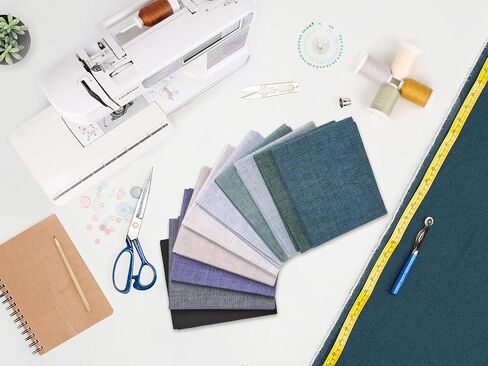 Craftido - 10 خيارات من نغمات التويد الصناعي - حزم قماش اللحف القطنية ذات الألوان المتنوعة 10 قطع أرباع سمينة 18 بوصة × 21 بوصة - وزن متوسط ​​5.2 أونصة - لخياطة اللحف والخياطة والحرف اليدوية - أحادية اللون in Kuwait