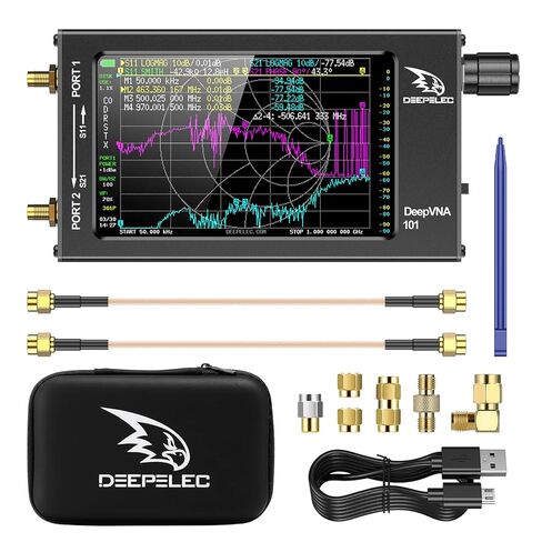 2024 Upgraded SeeSii NanoVNA-F 10KHz -1.5GHz Vector Network Analyzer, DeepVNA 4.3 inch Large Screen SWR HF/VHF/UHF Antenna Analyzer in Saudi Arabia