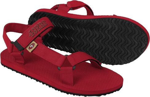 FOCO Men's NFL Team Logo Solid Strap Sandals in Saudi Arabia