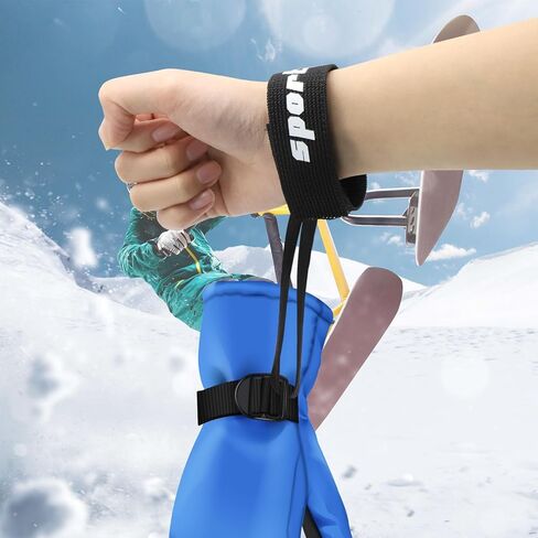 Dohia قفاز رياضي حزام أمان قابل للتعديل مرن معصم مقود قفاز حزام مريح قفازات مرنة للتزلج على الجليد والأنشطة الخارجية ST3-YDSTAQD in Kuwait