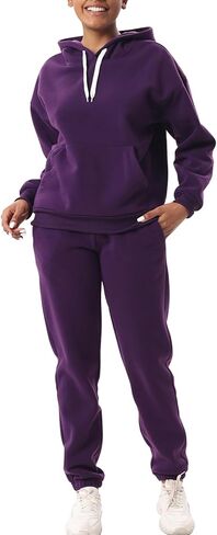Facitisu 2 Piece Sets for Women Oversized Loungewear Womens sweat suit Hoodies and Sweatpants in Kuwait